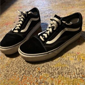 Vans Black and White Athletic Shoes